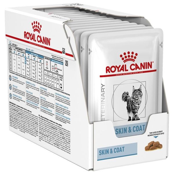  رويال كانين طعام قطط للعناية بالجلد والمعطف - 12 قطعة 