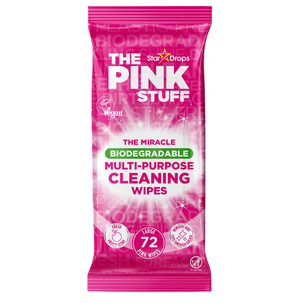  The Pink Stuff Biodegradable Multi-Purpose Cleaning - 72 Wipes 