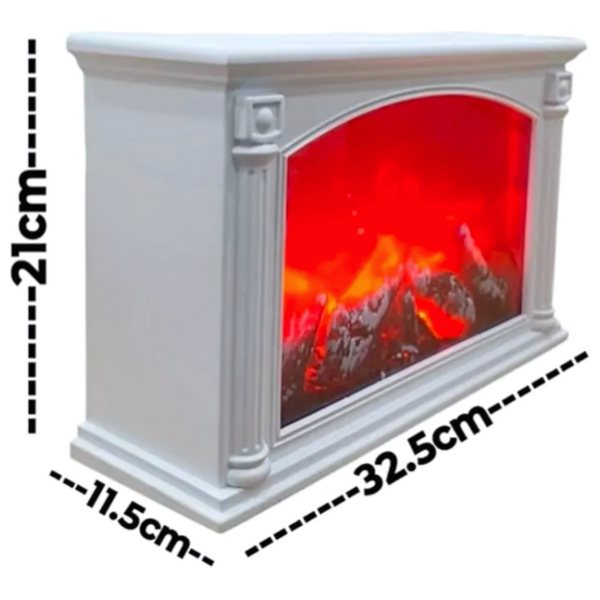 Tethkar A1-2 - Fireplace Lantern Flame Effect - White