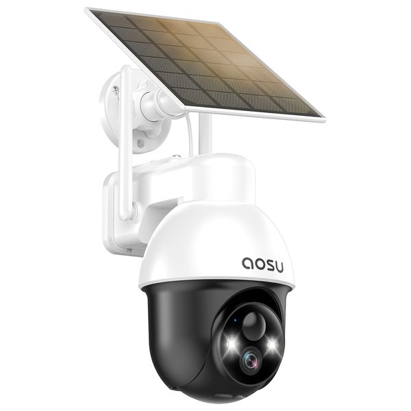  كاميرا مراقبة خارجية تعمل بالطاقة الشمسية اوسو - 41-12 - ابيض 