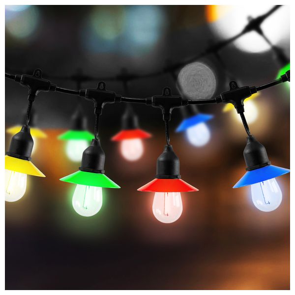 String light bulbs umbrella style - 5M - Black