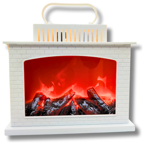 Tethkar A1-4 - Fireplace Lantern Flame Effect - White