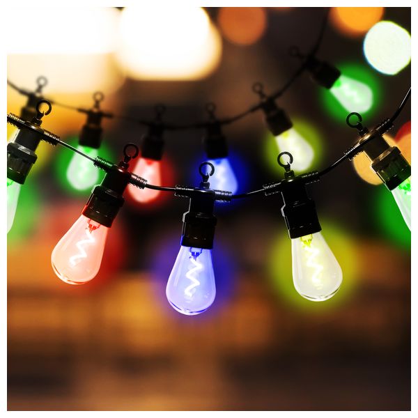String light bulbs umbrella style - 5M - Black