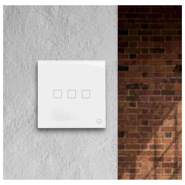 GSTAR 9-46 - 3 Gang Touch Smart Switch - White