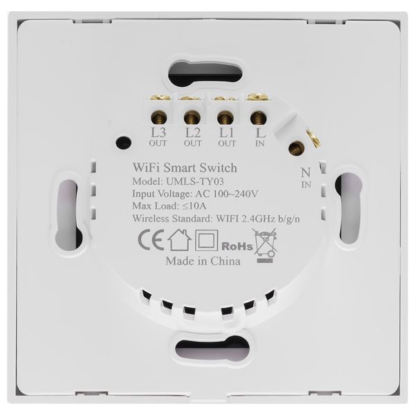GSTAR 9-46 - 3 Gang Touch Smart Switch - White