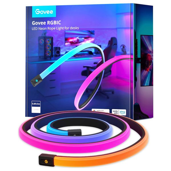  Govee H61C3 - RGBIC LED Neon Rope Lights for Desks 