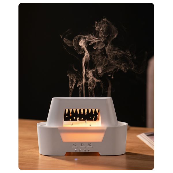  GSTAR 6-19N - Smart Rectangular Incense Burner with Falling Water Drops - White 