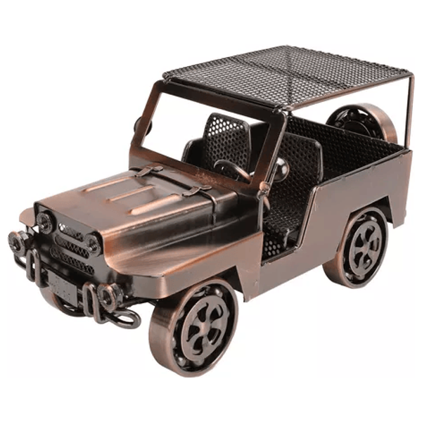 Tethkar Antique Metal Jeep Style Decor - Bronze