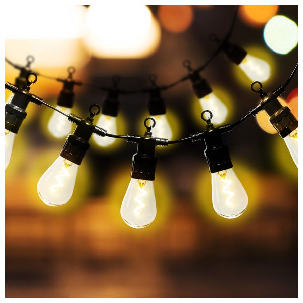 String light bulbs umbrella style - 5M - Black