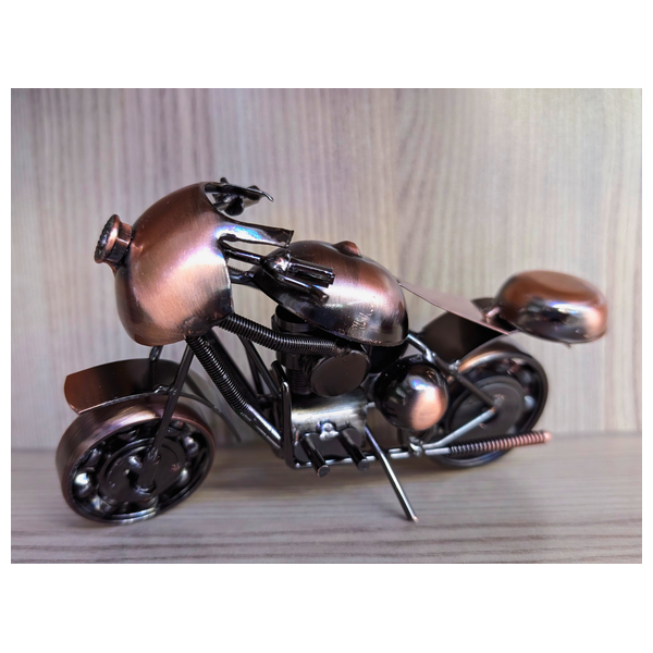  Tethkar A11-6 - Retro Motorcycle Art Handmade Metal Craft Decor - Bronze 