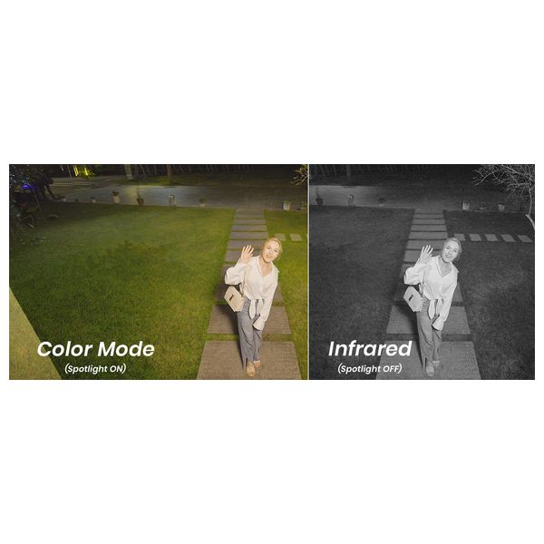  AOSU 41-13 - Solar-Powered Outdoor Security Camera - White 