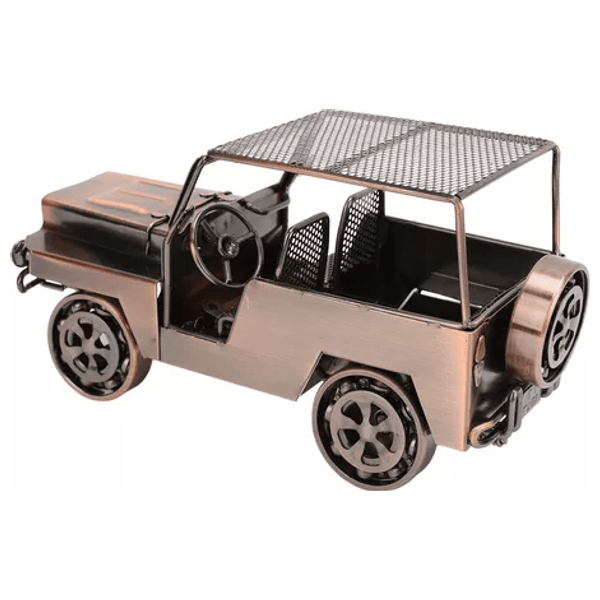 Tethkar Antique Metal Jeep Style Decor - Bronze