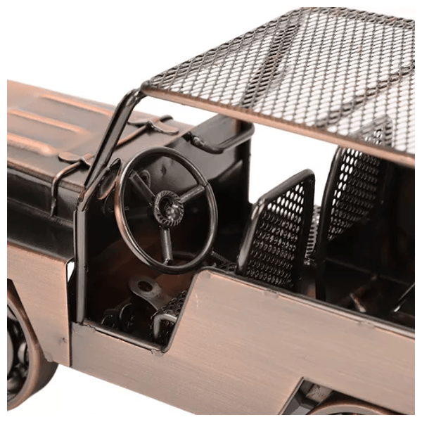 Tethkar Antique Metal Jeep Style Decor - Bronze