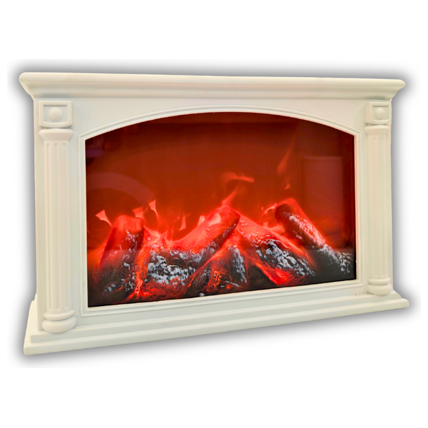 Tethkar A1-2 - Fireplace Lantern Flame Effect - White