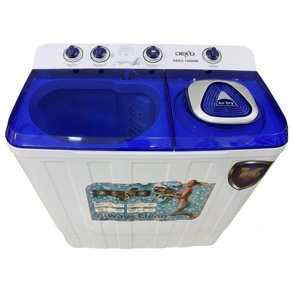  غسالة حوض مزدوج ديكو - 14 كغم - 1100 دورة بالدقيقة - DEKO-14000W - أبيض 
