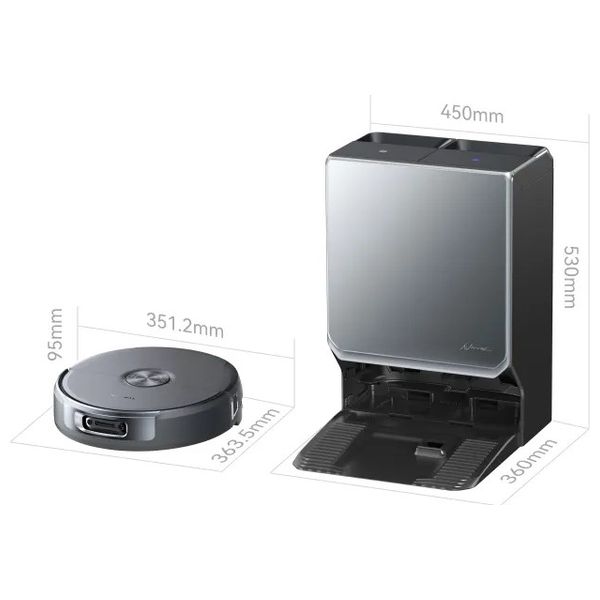  Narwal Flow 2 - Robot Vacuum & Mop Combo - 31,000 Pa Suction - 100°C Hot Water Self-Cleaning Dock & Anti-Tangle - Black + Roborock cleaning liquid - 1 liter - suitable for use on all types of appliances 
