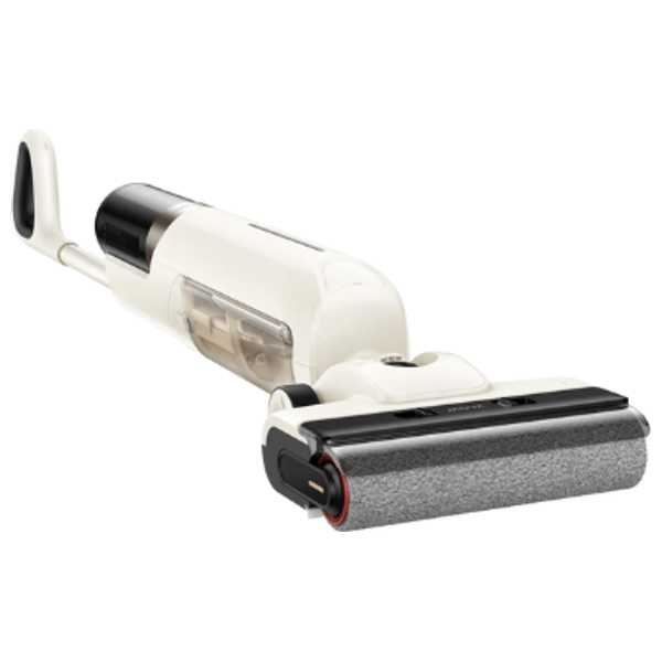  مكنسة موفا K30 ميكس الرطبة والجافة - تنظيف مزدوج الحواف للجدران والزوايا - وظيفة فرشاة التنظيف الذاتي بلمسة واحدة - أبيض 