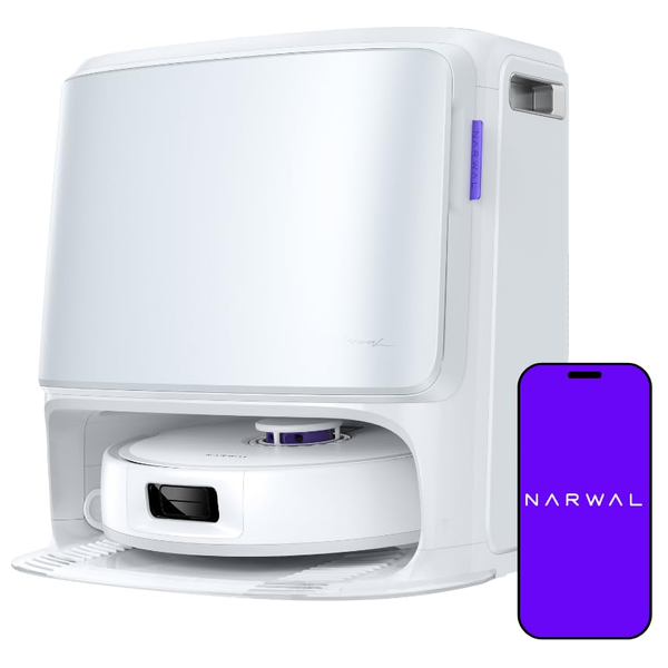  Narwal Freo X10 Pro - Robot Vacuum and Mop - 11000 Pa - White + Roborock cleaning liquid - 1 liter - suitable for use on all types of appliances 