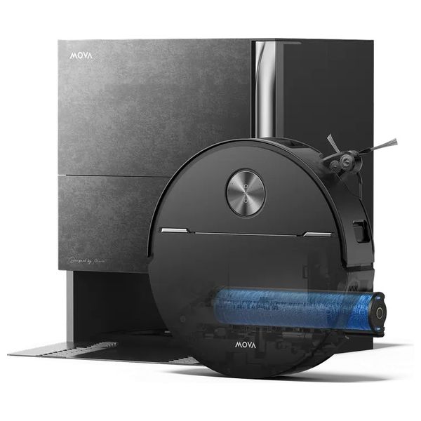  MOVA Z70-Ultra-Roller-Complete - Smart Robot Vacuum Cleaner - 36000 Pa - 6400 mAh - Black + Roborock Cleaning Solution - 1L Capacity - Suitable for use with all types of devices. 