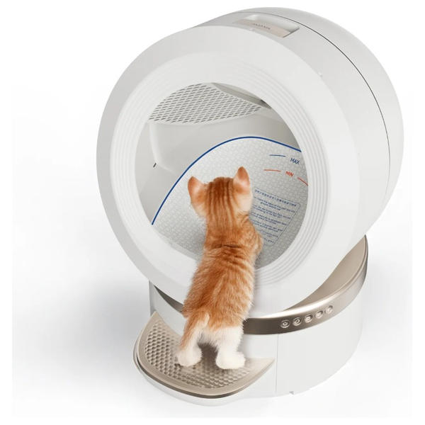 صندوق فضلات القطط الأوتوماتيكي موفا LR10 - سعة 11 لترًا - أبيض