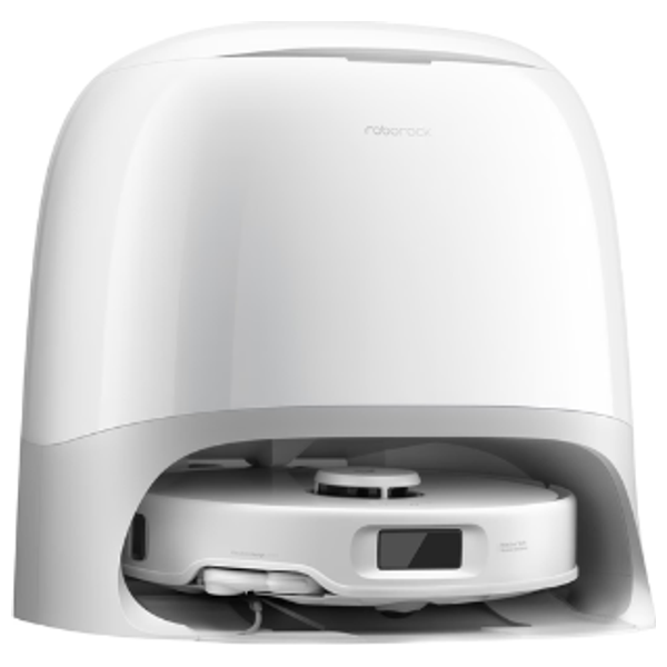 Roborock Q-revo-curv-5a1-  Smart Robot Vacuum Cleaner - High Performance 5-in-1 - 18500 Pa - Goes past carpets and thresholds - White