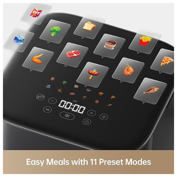 قلاية هوائية موفا - سعة 6.3 لتر - قدرة 1800 واط - FD10Pro  - أسود