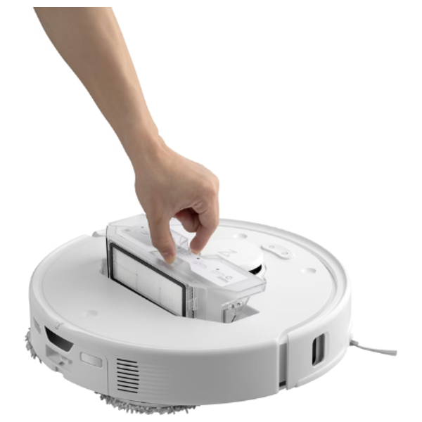 Roborock Q-revo-curv-5a1-  Smart Robot Vacuum Cleaner - High Performance 5-in-1 - 18500 Pa - Goes past carpets and thresholds - White