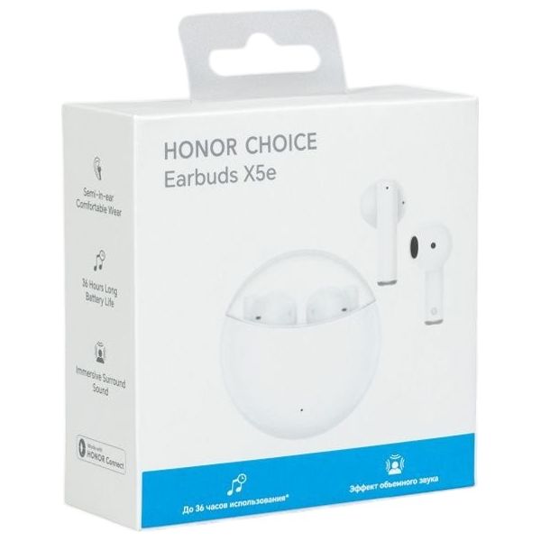  سماعة بلوتوث داخل الاذن هونر - Earbuds X5e - ابيض 