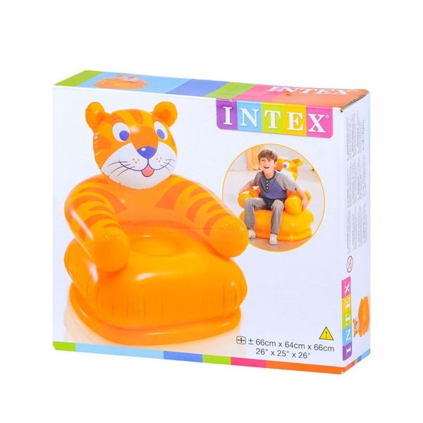  Inflatable Tiger-Shaped Children's Chair - Yellow 