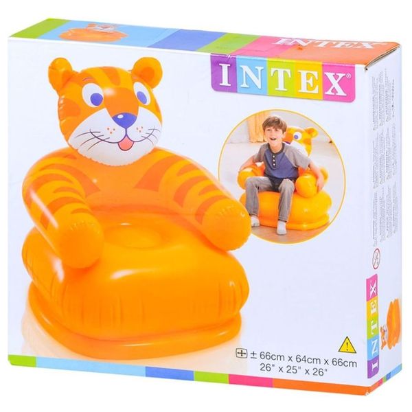  Inflatable Tiger-Shaped Children's Chair - Yellow 