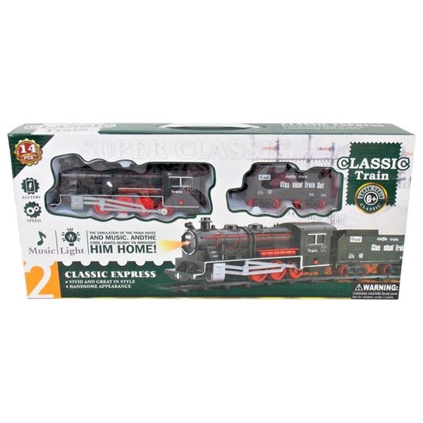  Smoke railway train toy for children - 14 pieces 