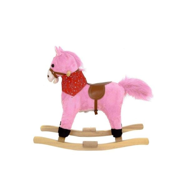  حصان خشبي هزاز للاطفال - وردي 