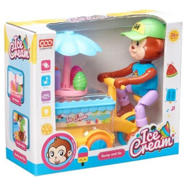  Kids Ice Cream Cart Toy - Colorful 