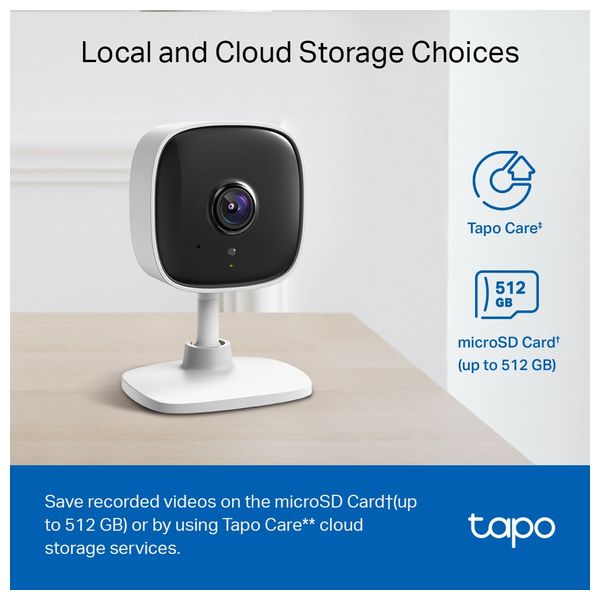  كاميرا تي بي لنك الذكي للمنزل - Tapo C100 - ابيض 
