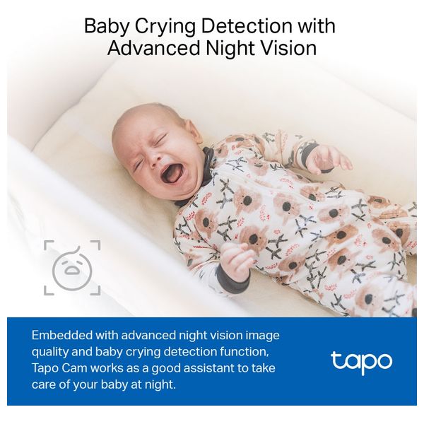  كاميرا تي بي لنك الذكي للمنزل - Tapo C100 - ابيض 