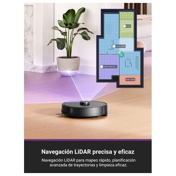  Eureka E6 Plus Robot Vacuum Cleaner - 5000 Pa - 2.5 L - Up to 100 minutes - Black 