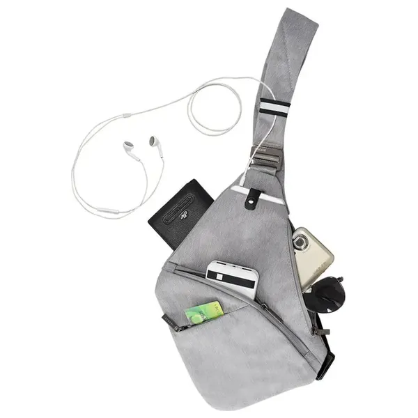  حقيبة ظهر مقاومة للماء - رمادي 