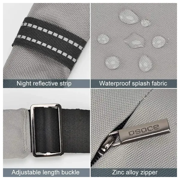  حقيبة ظهر مقاومة للماء - رمادي 