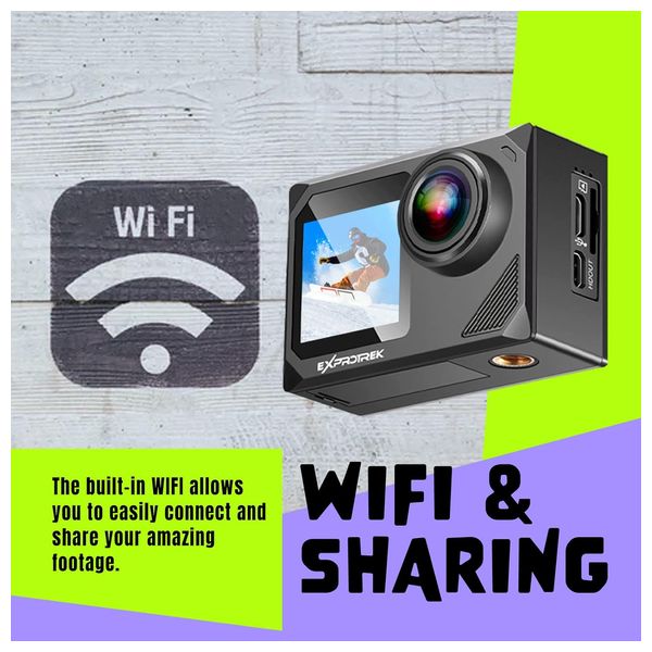 4K Waterproof Action Camera - Black