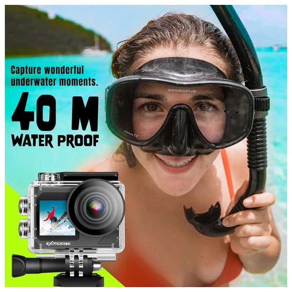 4K Waterproof Action Camera - Black