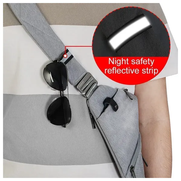  حقيبة ظهر مقاومة للماء - رمادي 