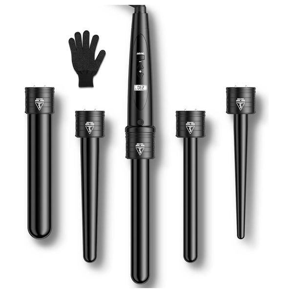  cithot Et-w301 - 5 in 1 Hair Curler - Black 
