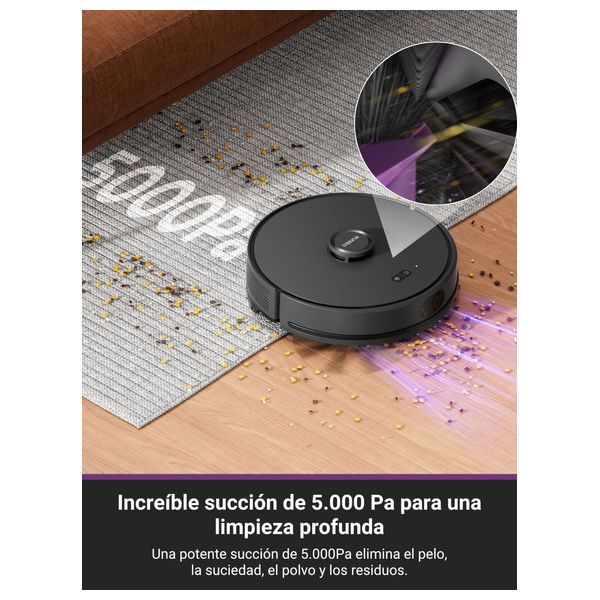  Eureka E6 Plus Robot Vacuum Cleaner - 5000 Pa - 2.5 L - Up to 100 minutes - Black 