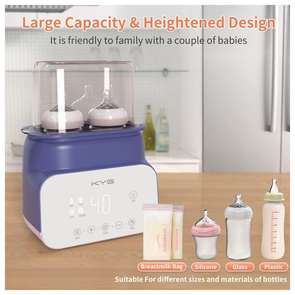  Kyg Bbw-9500d - 6 in 1 Baby Bottle Steam Sterilizer - Blue 
