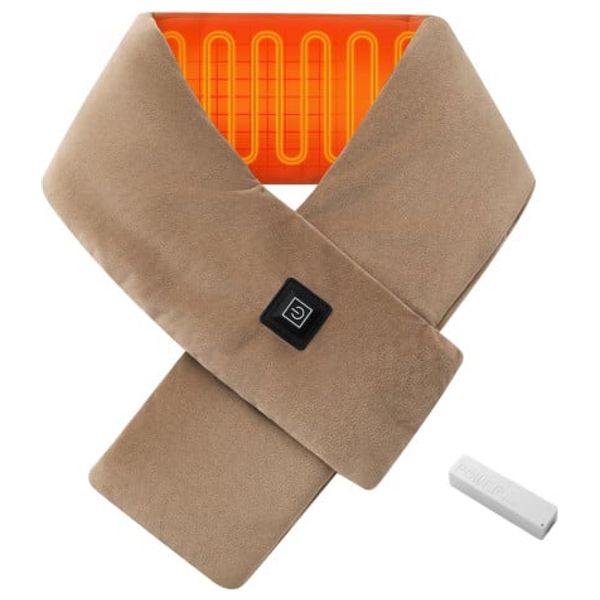  وشاح تدفئة ذكي قابل للشحن - بني 