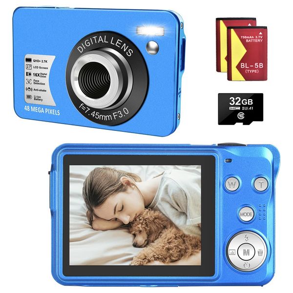  Povena Digital Camera DC9Blue– Digital Camera – Blue 