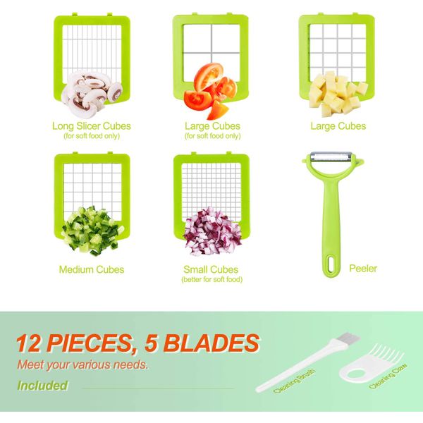 Sedhoom B436-09 - 12in1 Vegetable Chopper with Large Container - White