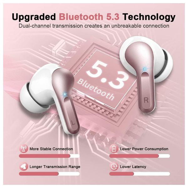 Ordtop I13 - Bluetooth Headphone In Ear - Pink