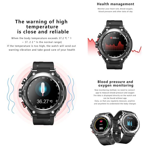  Tuanzi Smart Watch T92 With Bluetooth Headphone In Ear - Black 