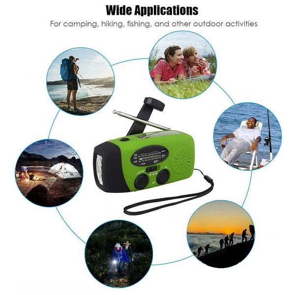  Crank ua0006 - 2000mah - Handheld Radio with Power Bank - Green 